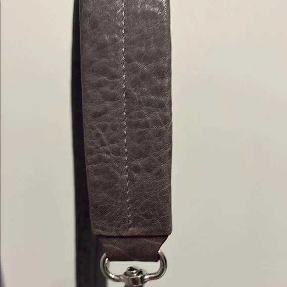 MZ Wallace Gray with Silver Hardware Crossbody Bag, Two Straps - Picture 14 of 15